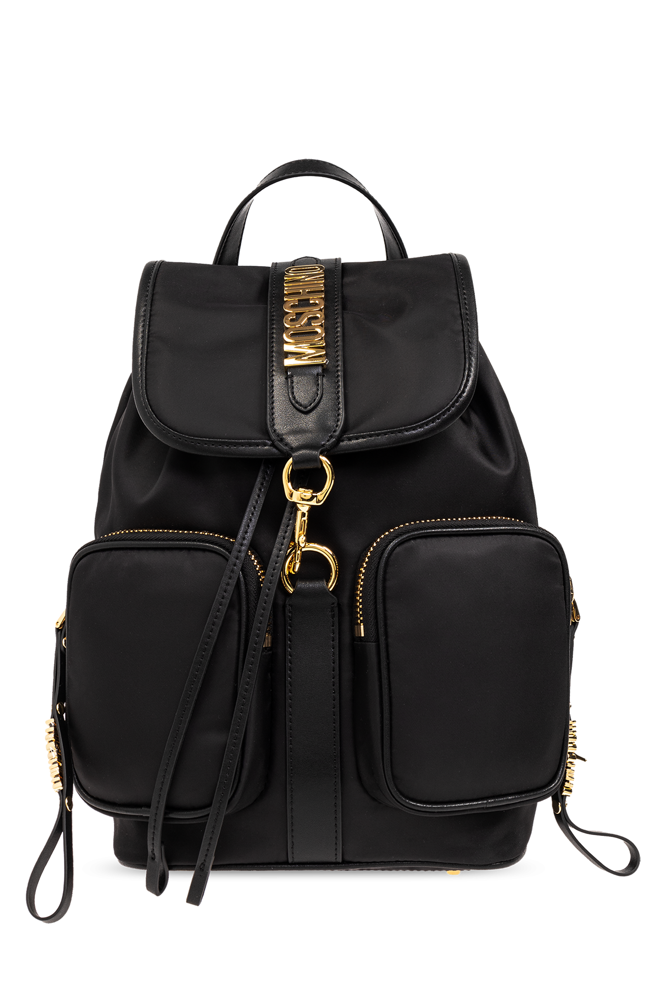 Black Backpack with logo Moschino Vitkac Australia